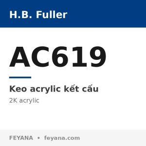 Keo acrylic kết cấu 2 thành phần H.B. Fuller AC619 đóng rắn nhanh khi gia nhiệt