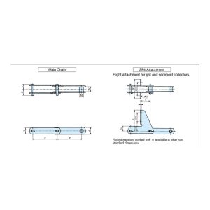 Xích gạt bùn bể lắng Tsubaki ACS (heavy duty collector chain)